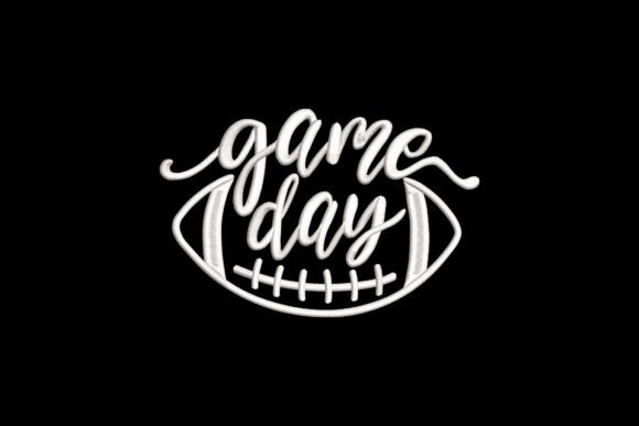 Game Day Football Embroidery Design